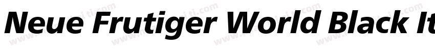 Neue Frutiger World Black Italic字体转换